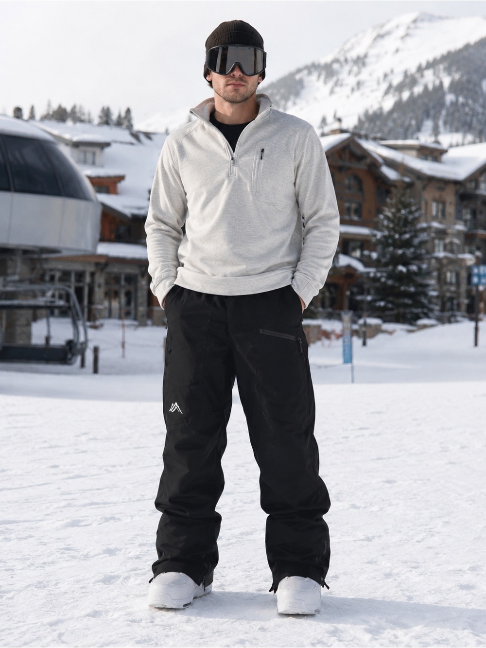 NWT Searipe Snow Pro Men’s Ski Snowboard Pants Black Large 15K Waterproof